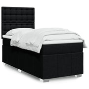 Boxspring met matras 90x190 cm zwart stof
