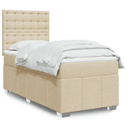 Boxspring 90x190 cm crèmekleurig met pocketveringmatras