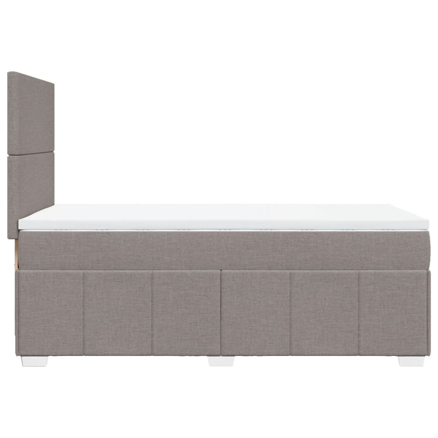 Boxspring met matras stof taupe 90x200 cm