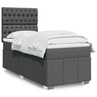 Boxspring Bed with Mattress Fabric 90 x 200 cm