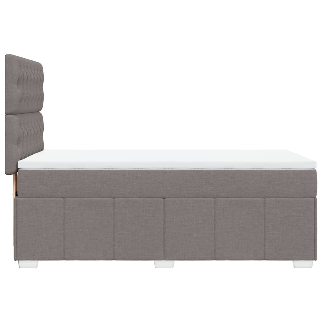 Boxspring met matras stof taupe 90x200 cm