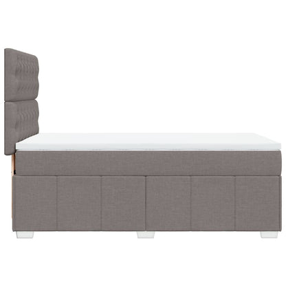Boxspring met matras stof taupe 90x200 cm