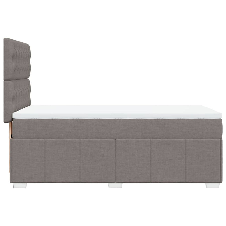 Boxspring met matras stof taupe 90x200 cm