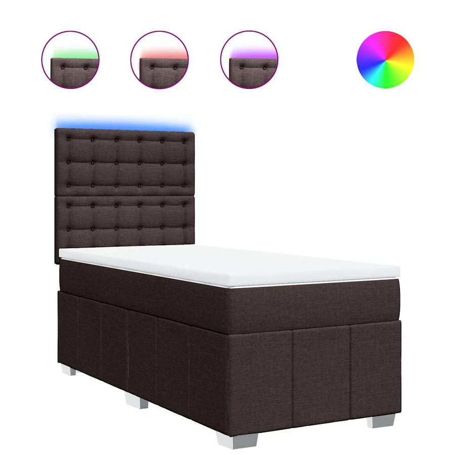 Boxspring Met Matras Stof 90 x 200 cm