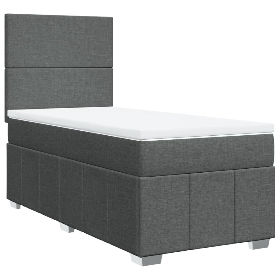 Boxspring Met Matras Stof 100 x 200 cm