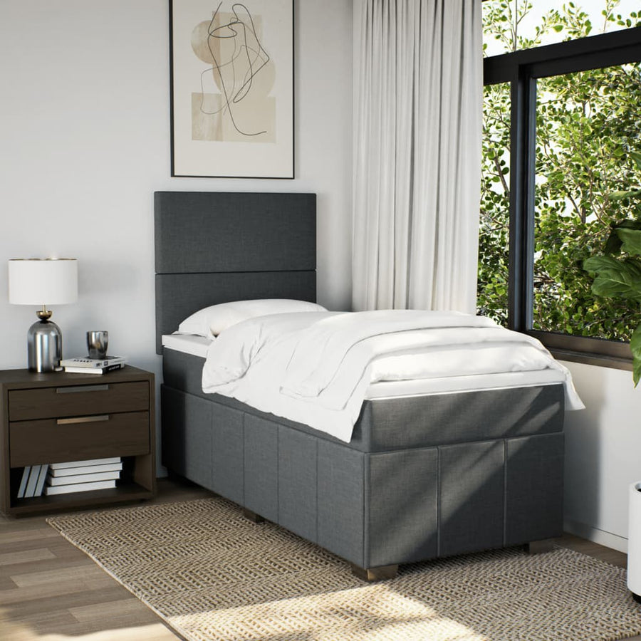 Boxspring Met Matras Stof 100 x 200 cm