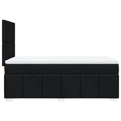 Boxspring met matras stof zwart 100x200 cm
