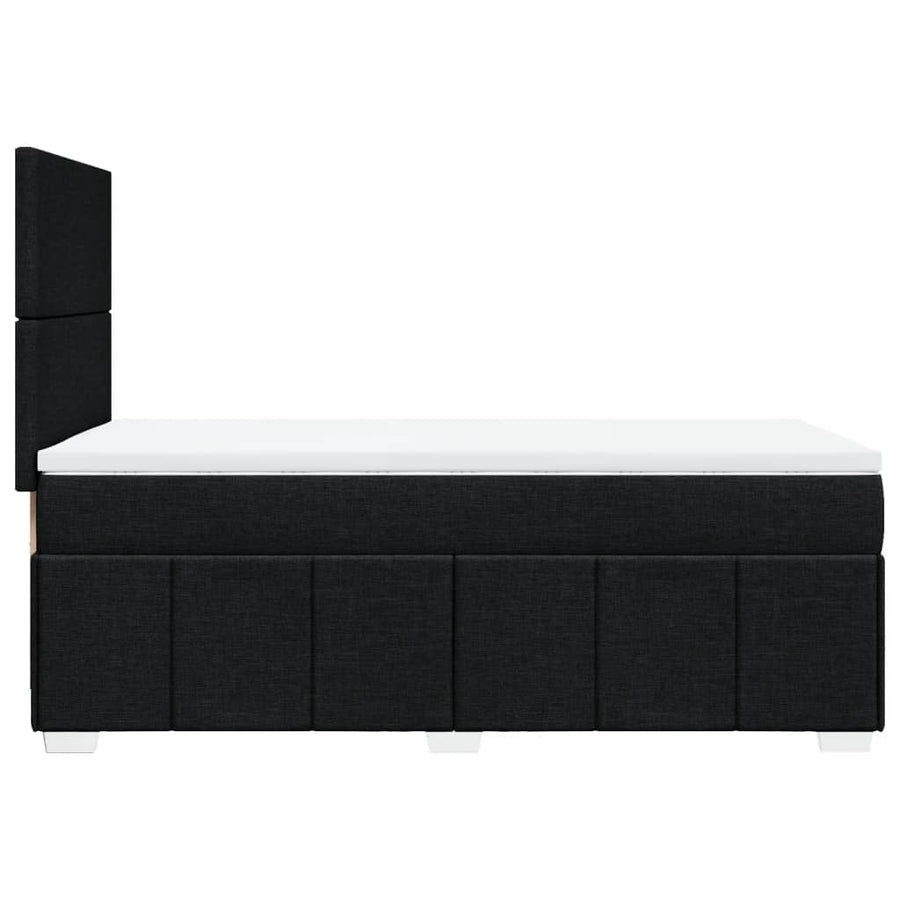 Boxspring met matras stof zwart 100x200 cm