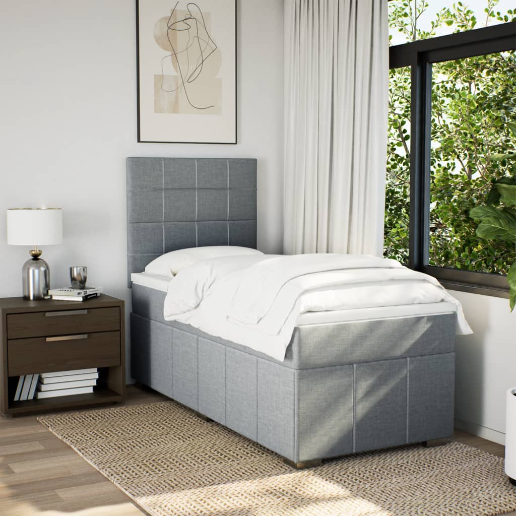 Boxspring Met Matras Stof 100 x 200 cm