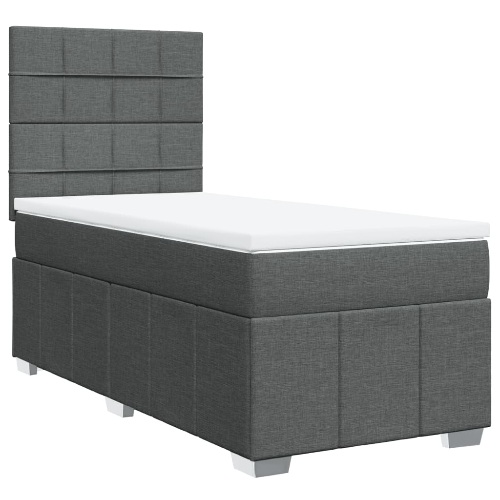 Boxspring Met Matras Stof 100 x 200 cm