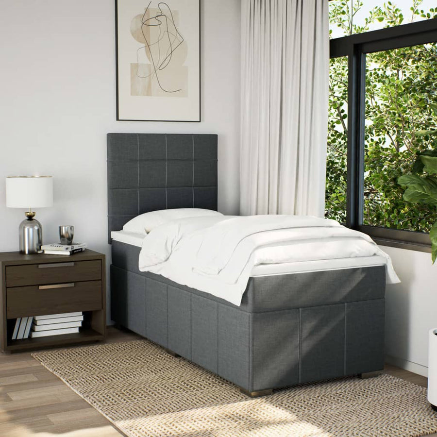 Boxspring Met Matras Stof 100 x 200 cm