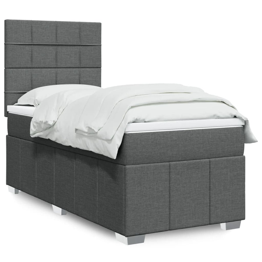 Boxspring Met Matras Stof 100 x 200 cm