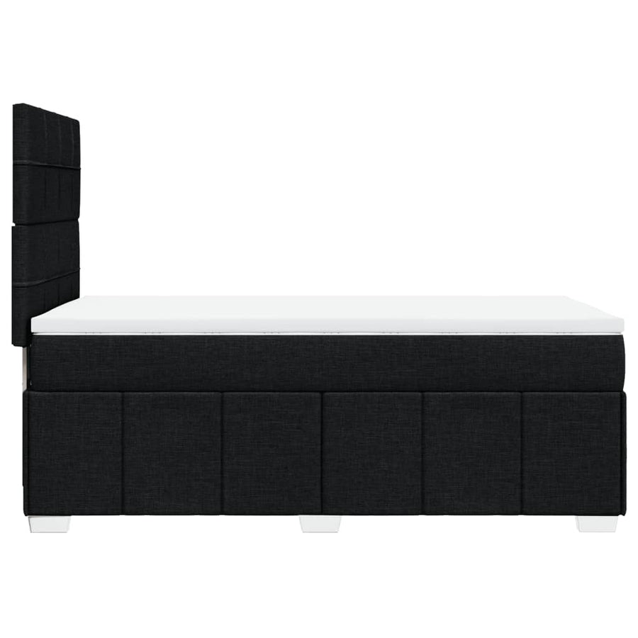 Boxspring met matras stof zwart 100x200 cm