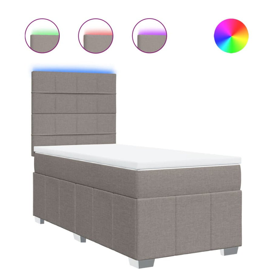 Boxspring Met Matras Stof 100 x 200 cm