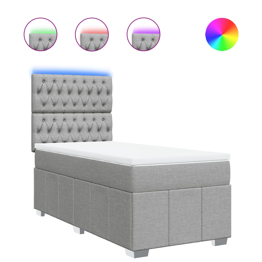 Boxspring Met Matras Stof 100 x 200 cm