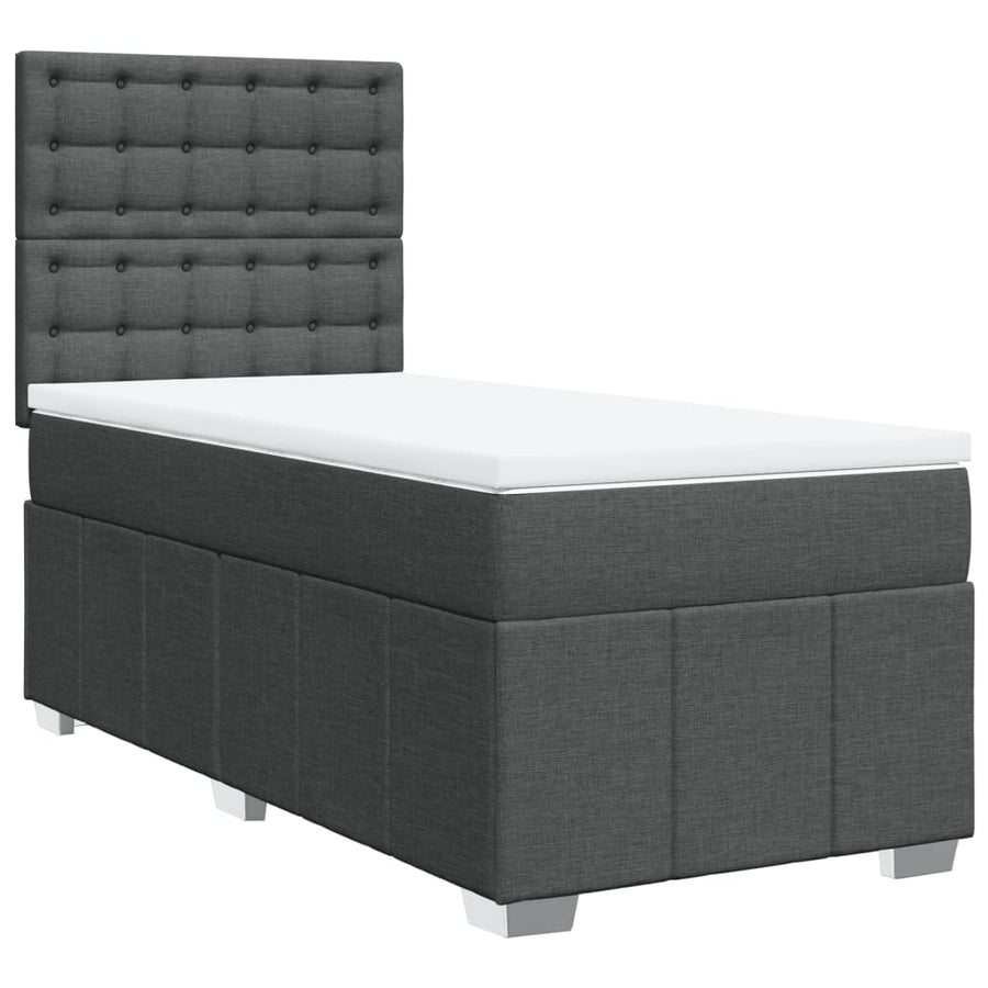 Boxspring Met Matras Stof 100 x 200 cm