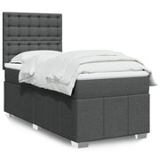 Boxspring bed 100x200 cm grijs