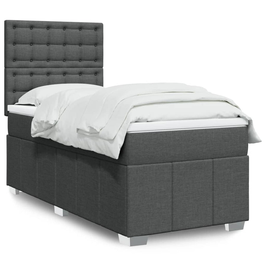 Boxspring Met Matras Stof 100 x 200 cm