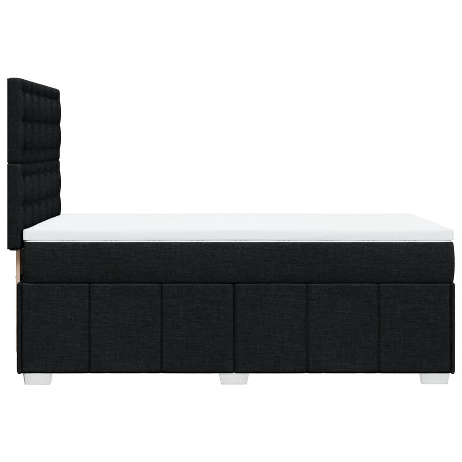 Boxspring met matras stof zwart 100x200 cm