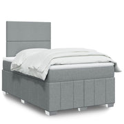 Boxspring 120x190 cm lichtgrijs pocketvering