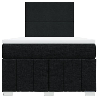 Boxspring met matras stof zwart 120x190 cm