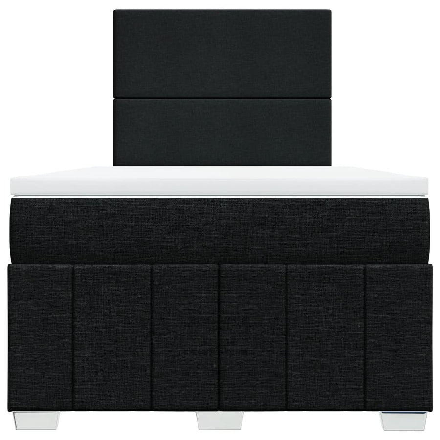 Boxspring met matras stof zwart 120x190 cm