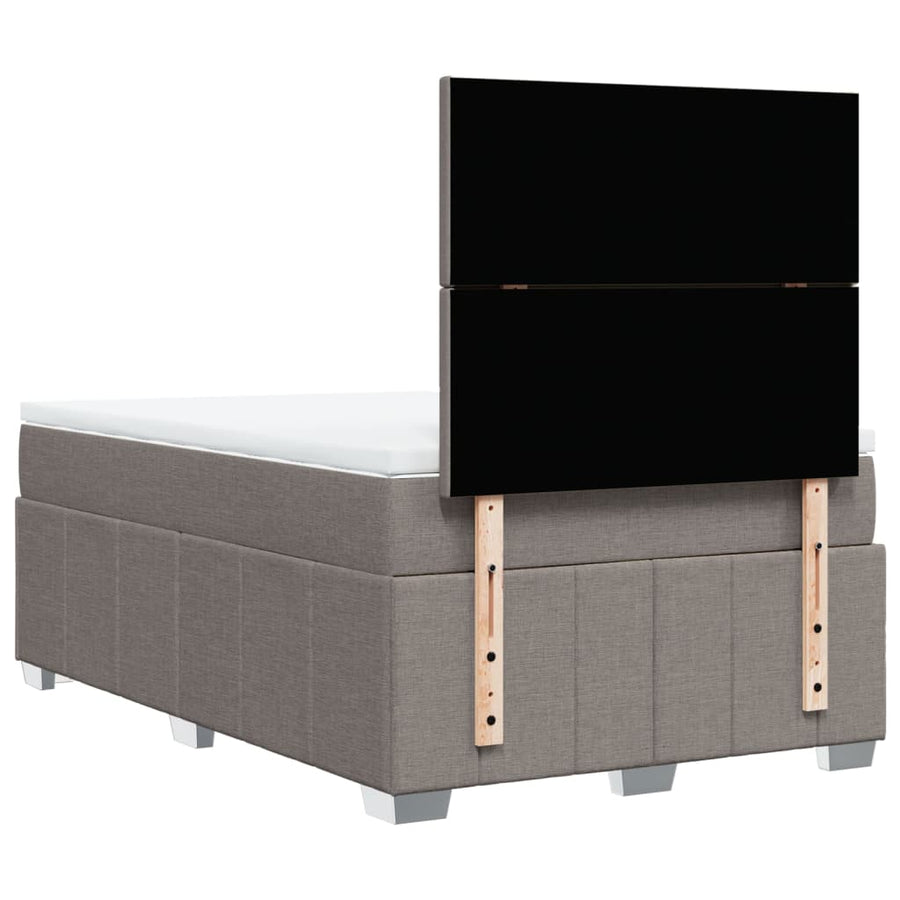 Boxspring met matras stof taupe 120x190 cm
