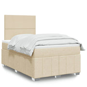 Boxspring 120x190 cm stof crème