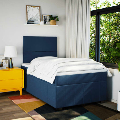 Boxspring Met Matras Stof 120 x 190 cm Blauw