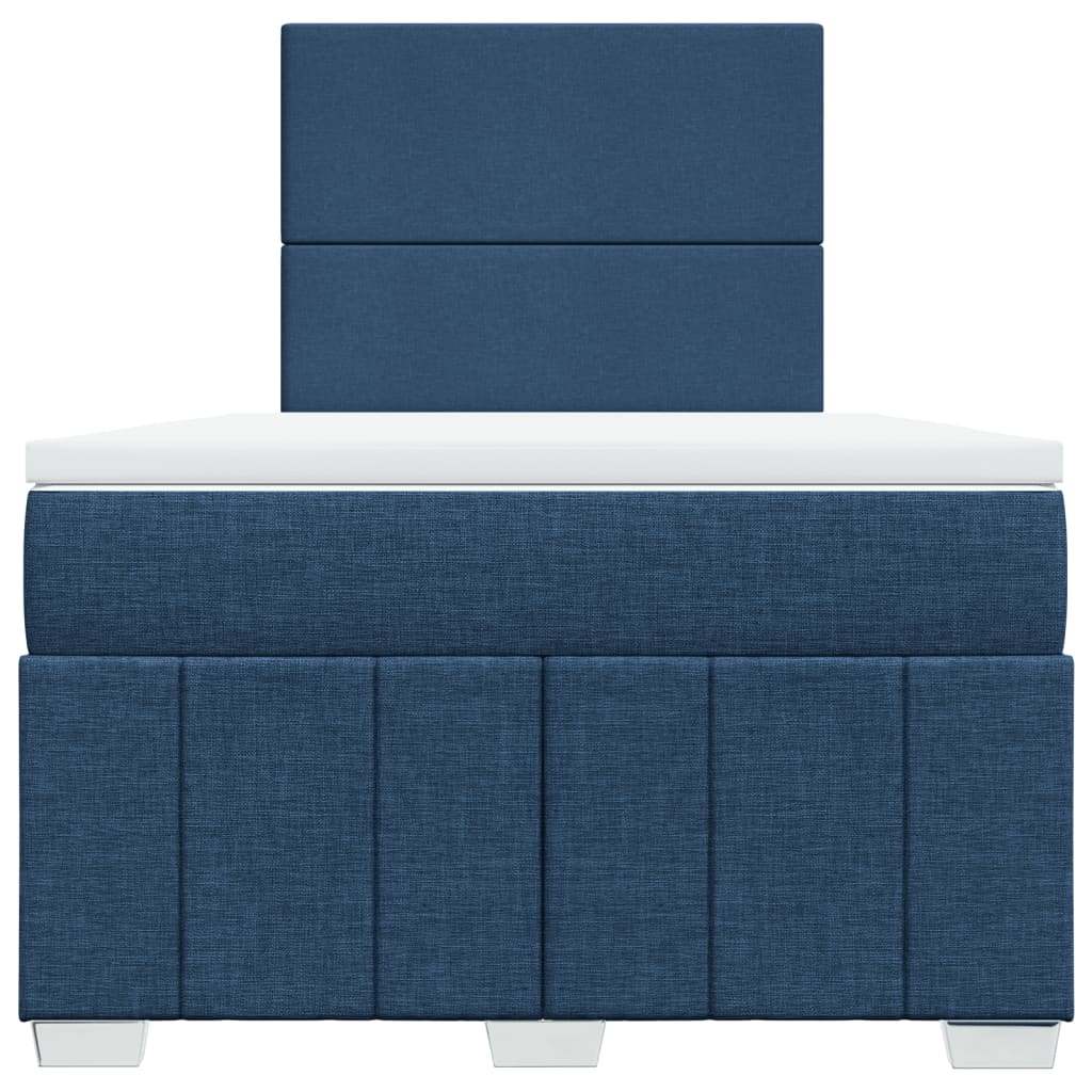Boxspring Met Matras Stof 120 x 190 cm Blauw