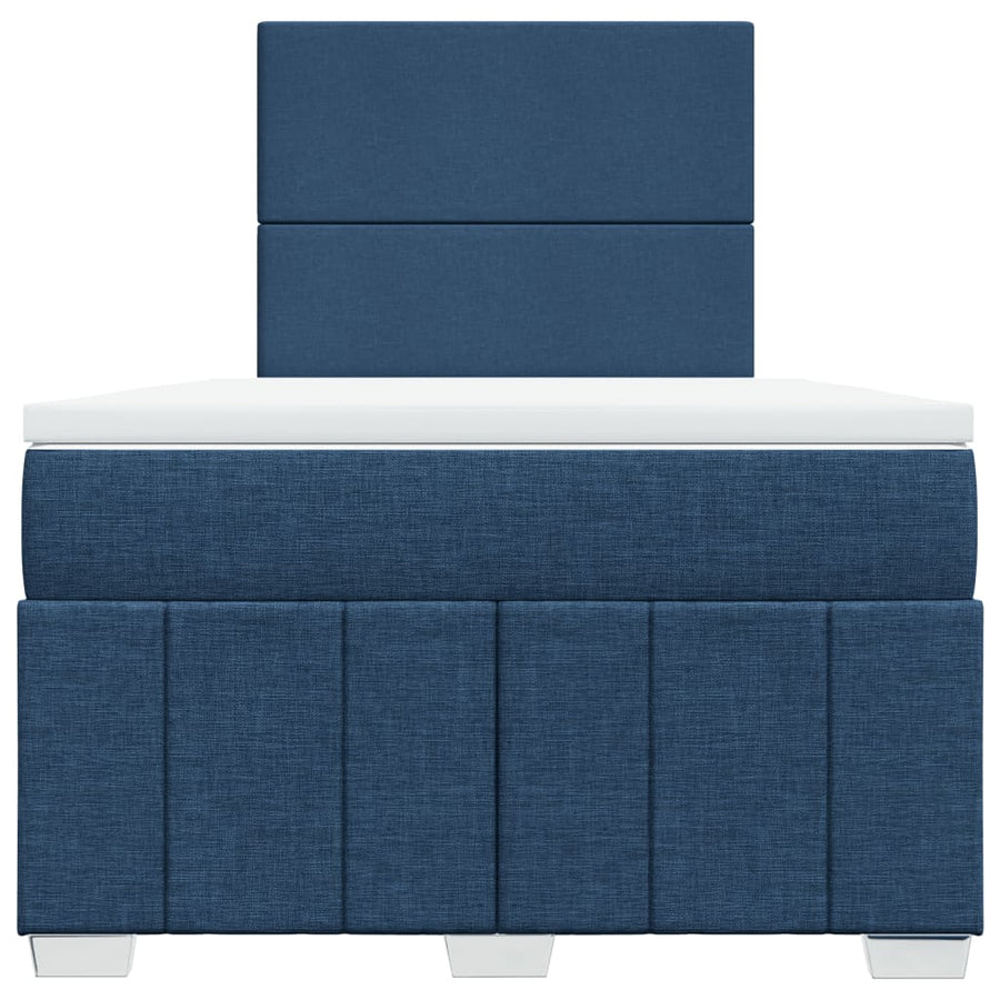 Boxspring Met Matras Stof 120 x 190 cm Blauw