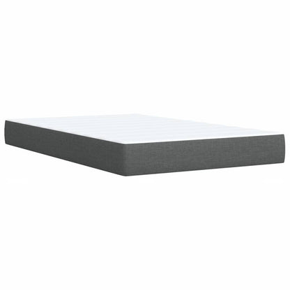 Boxspring met matras stof donkergrijs 120x190 cm
