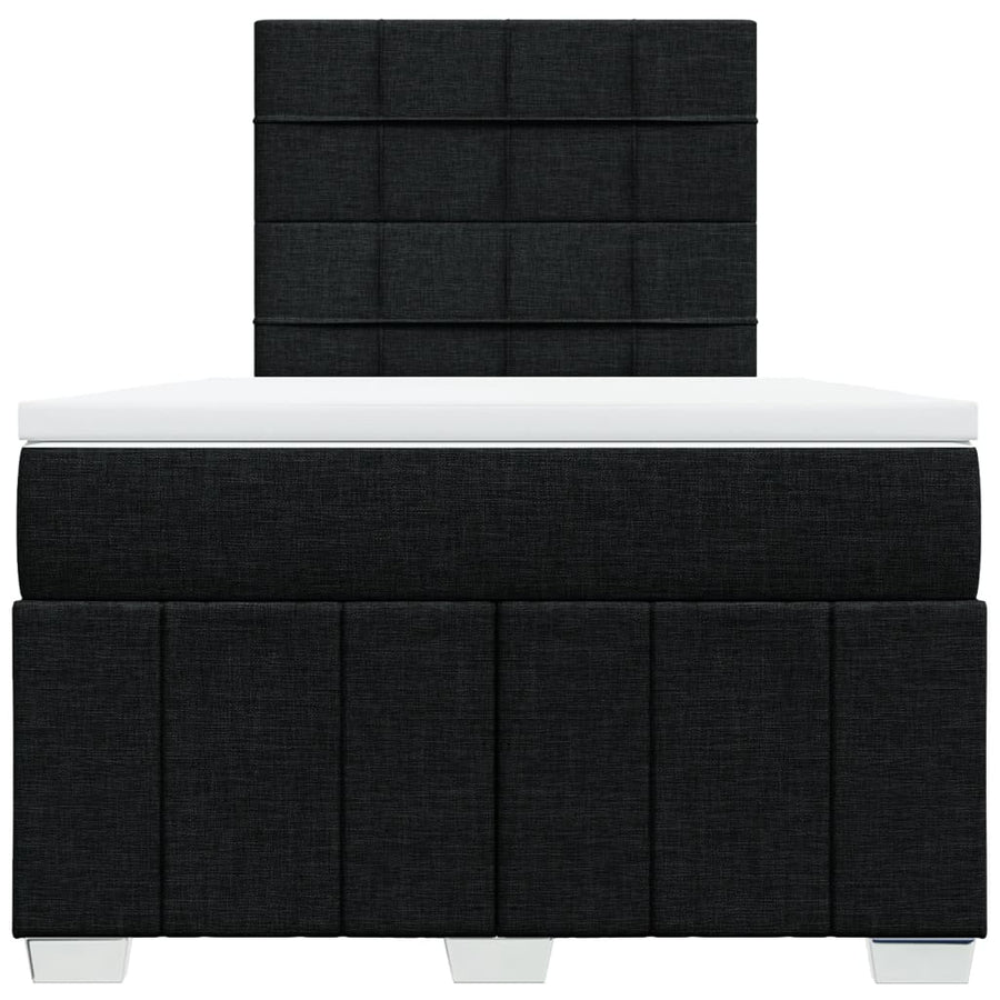 Boxspring met matras stof zwart 120x190 cm