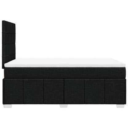 Boxspring met matras stof zwart 120x190 cm