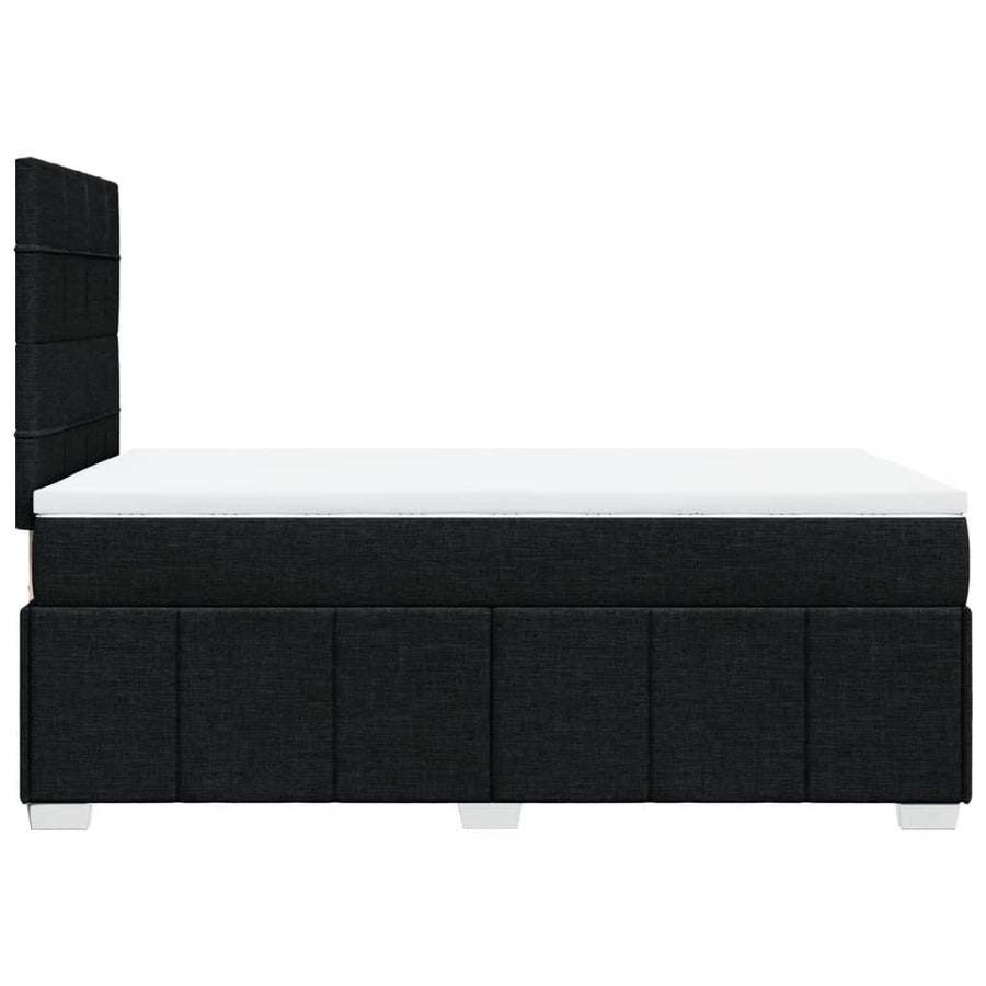 Boxspring met matras stof zwart 120x190 cm