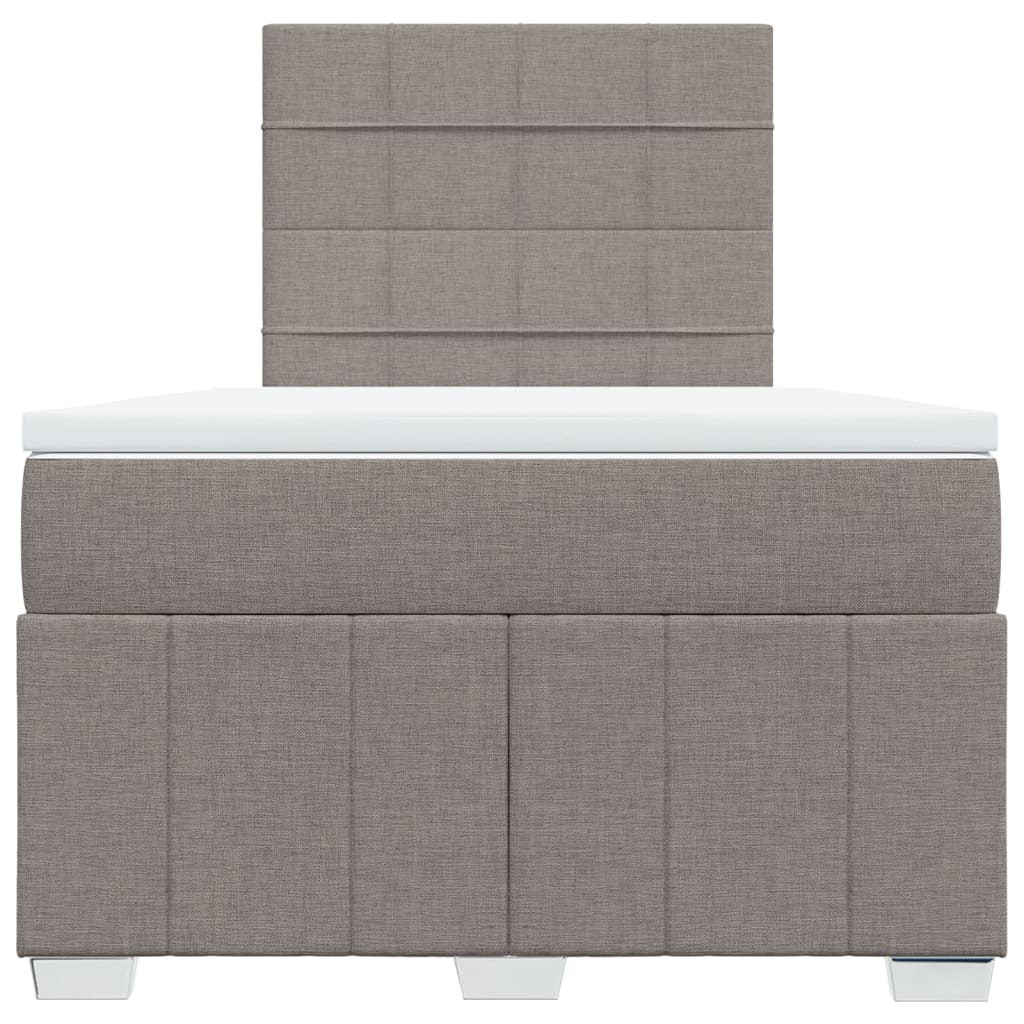 Boxspring met matras stof taupe 120x190 cm