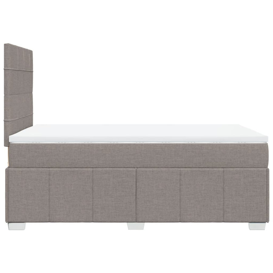 Boxspring met matras stof taupe 120x190 cm