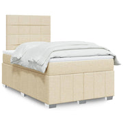 Boxspring met matras 120x190 cm crèmekleurig
