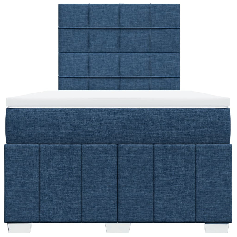 Boxspring Met Matras Stof 120 x 190 cm Blauw