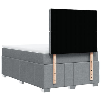Boxspring met matras stof lichtgrijs 120x190 cm