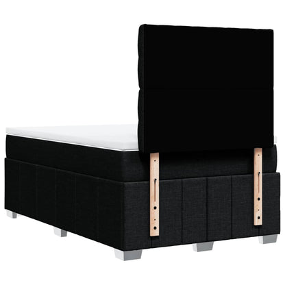 Boxspring met matras stof zwart 120x190 cm