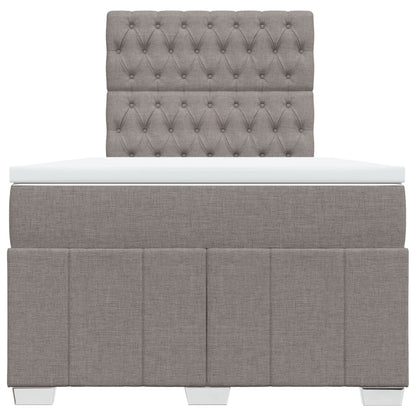 Boxspring met matras stof taupe 120x190 cm