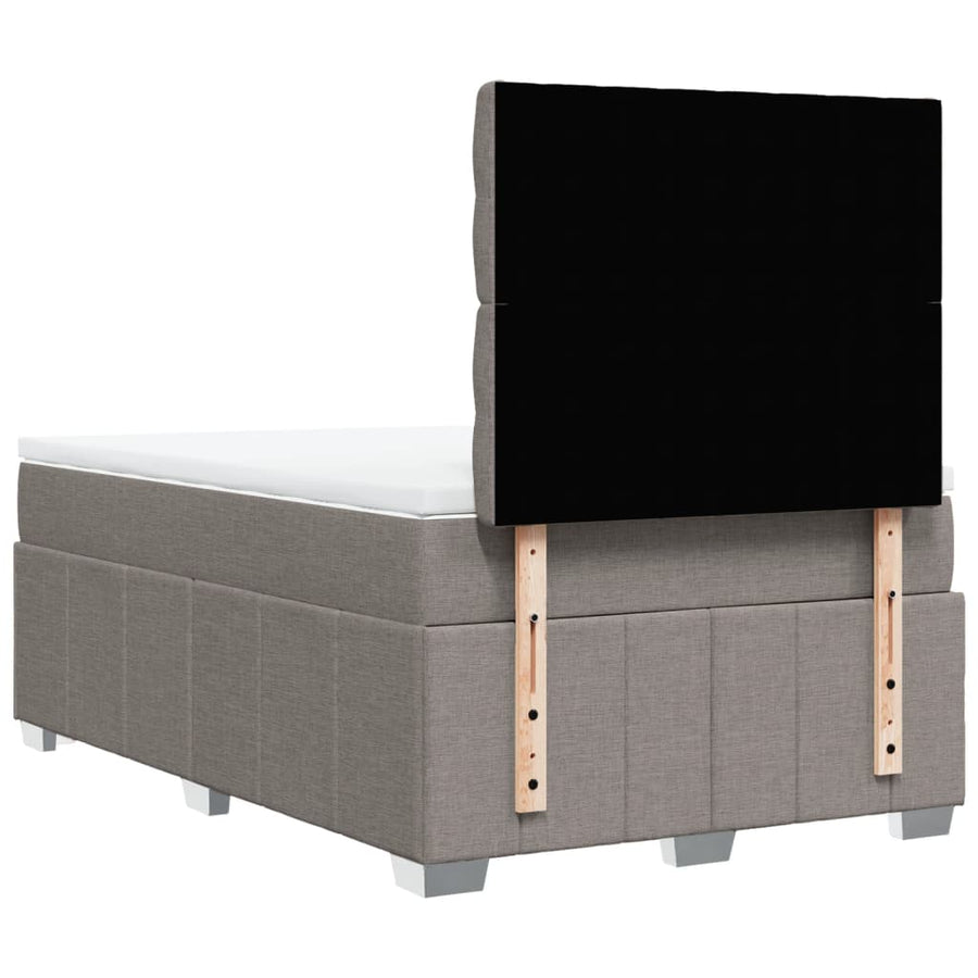 Boxspring met matras stof taupe 120x190 cm