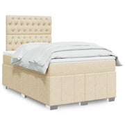 Boxspring crème 120x190 cm met pocketveringmatras