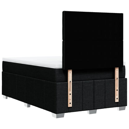 Boxspring met matras stof zwart 120x190 cm
