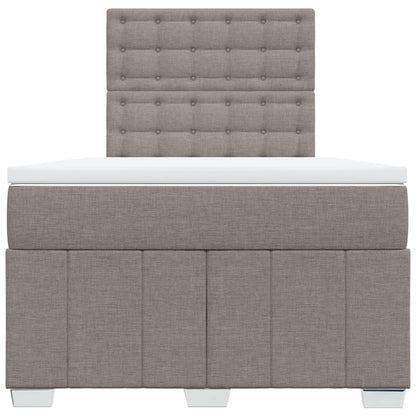 Boxspring met matras stof taupe 120x190 cm