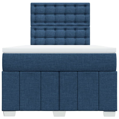 Boxspring Met Matras Stof 120 x 190 cm Blauw