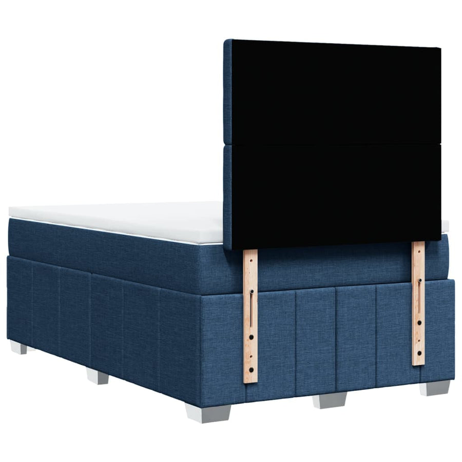 Boxspring Met Matras Stof 120 x 190 cm Blauw