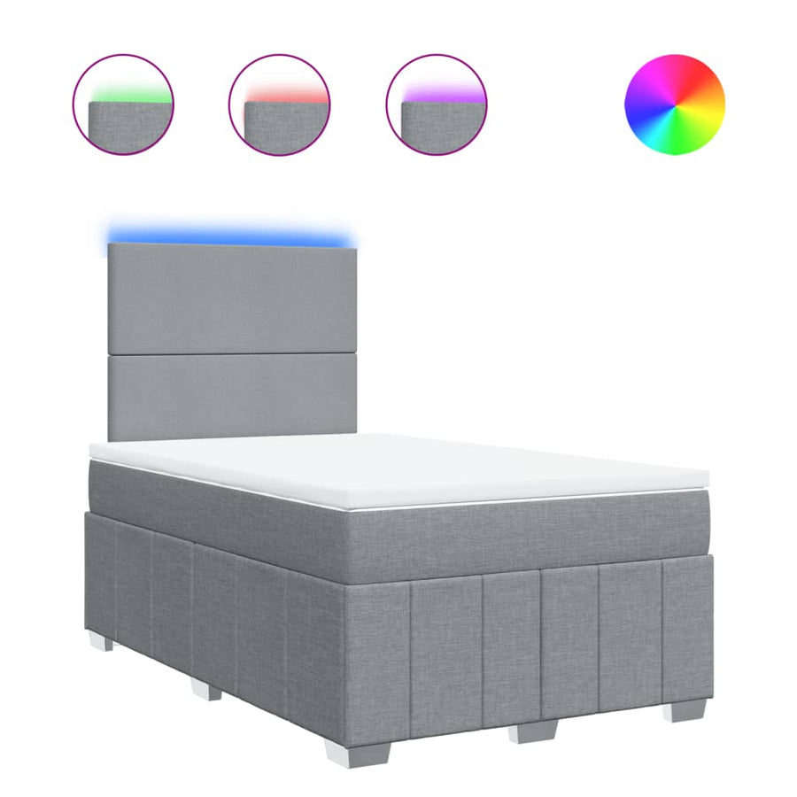 Boxspring Met Matras Stof 120 x 200 cm