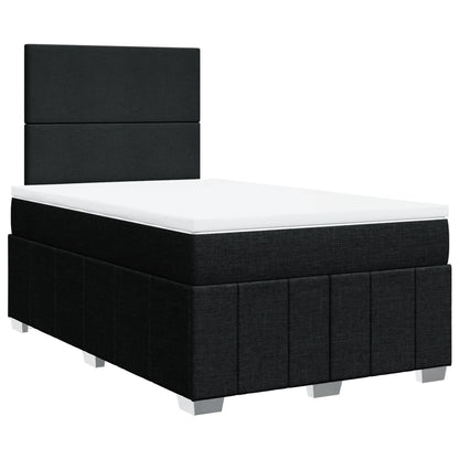 Boxspring met matras stof zwart 120x200 cm